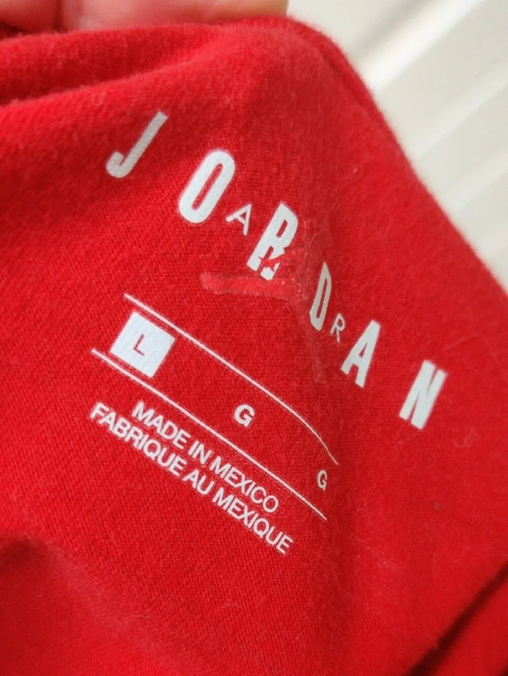 Men's Jordan Red Short Sleeve Tee with Logo